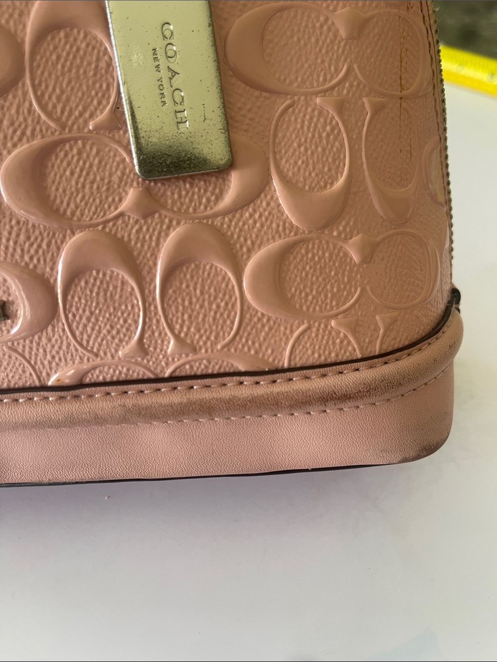 Coach Blush Pink Mini Sierra Embossed Signature Satchel - Picture 14 of 14